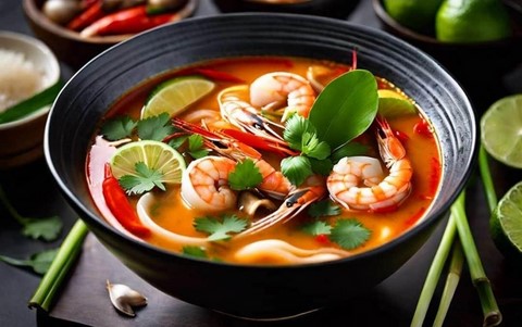 Soupe Tom Yum aux crevettes