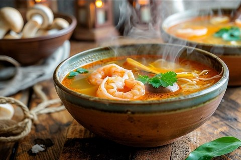 Soupe Tom Yum aux crevettes
